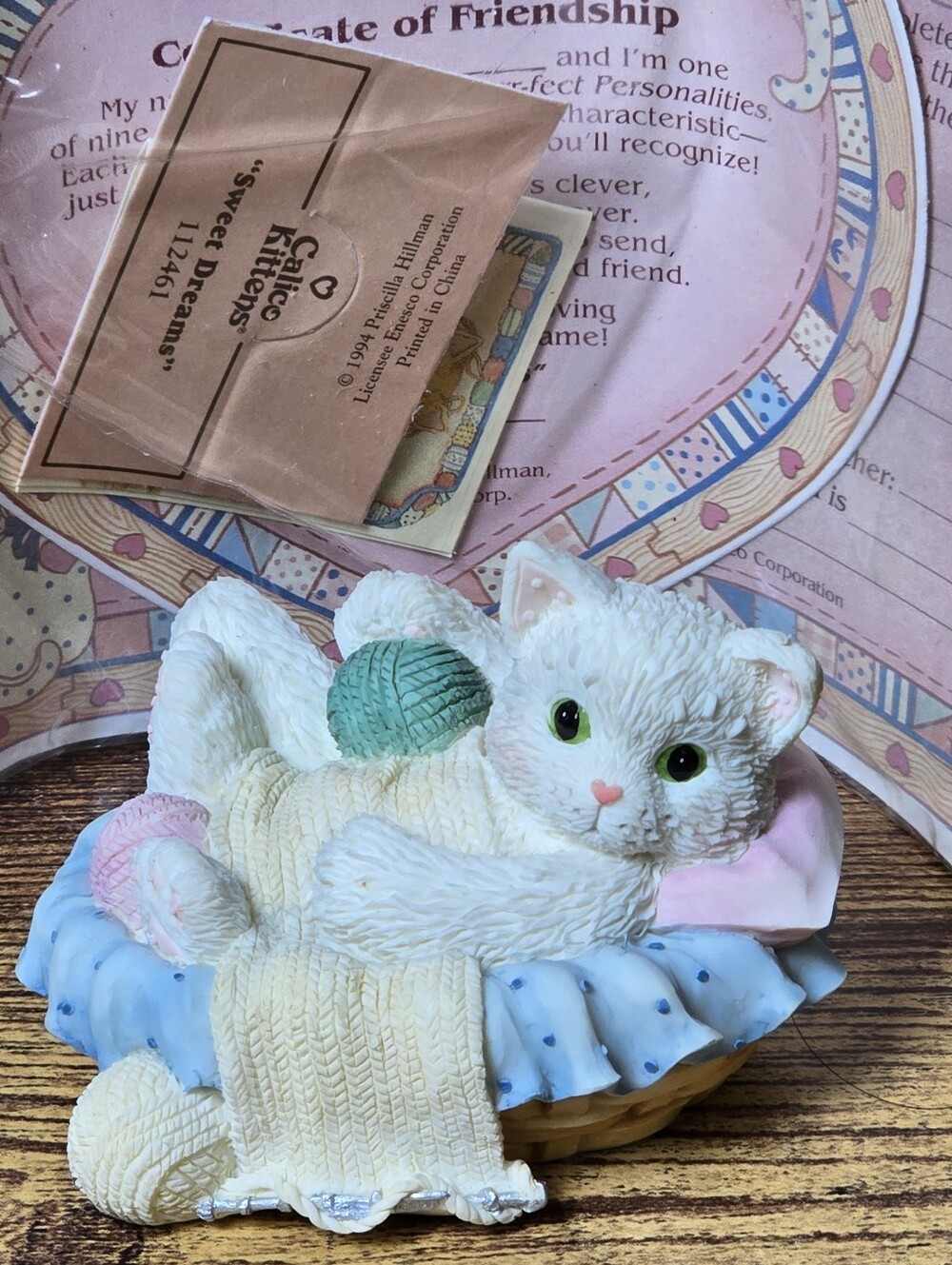 Enesco Calico Kittens "Sweet Dreams"